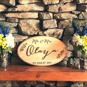 Handmade Wooden Sign for Wedding